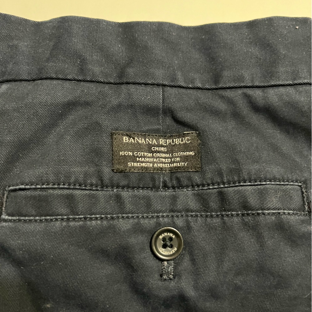 Banana Republic Gavin Chinos Men's 36 x 34 Navy Casual Pants - Picture 5 of 6